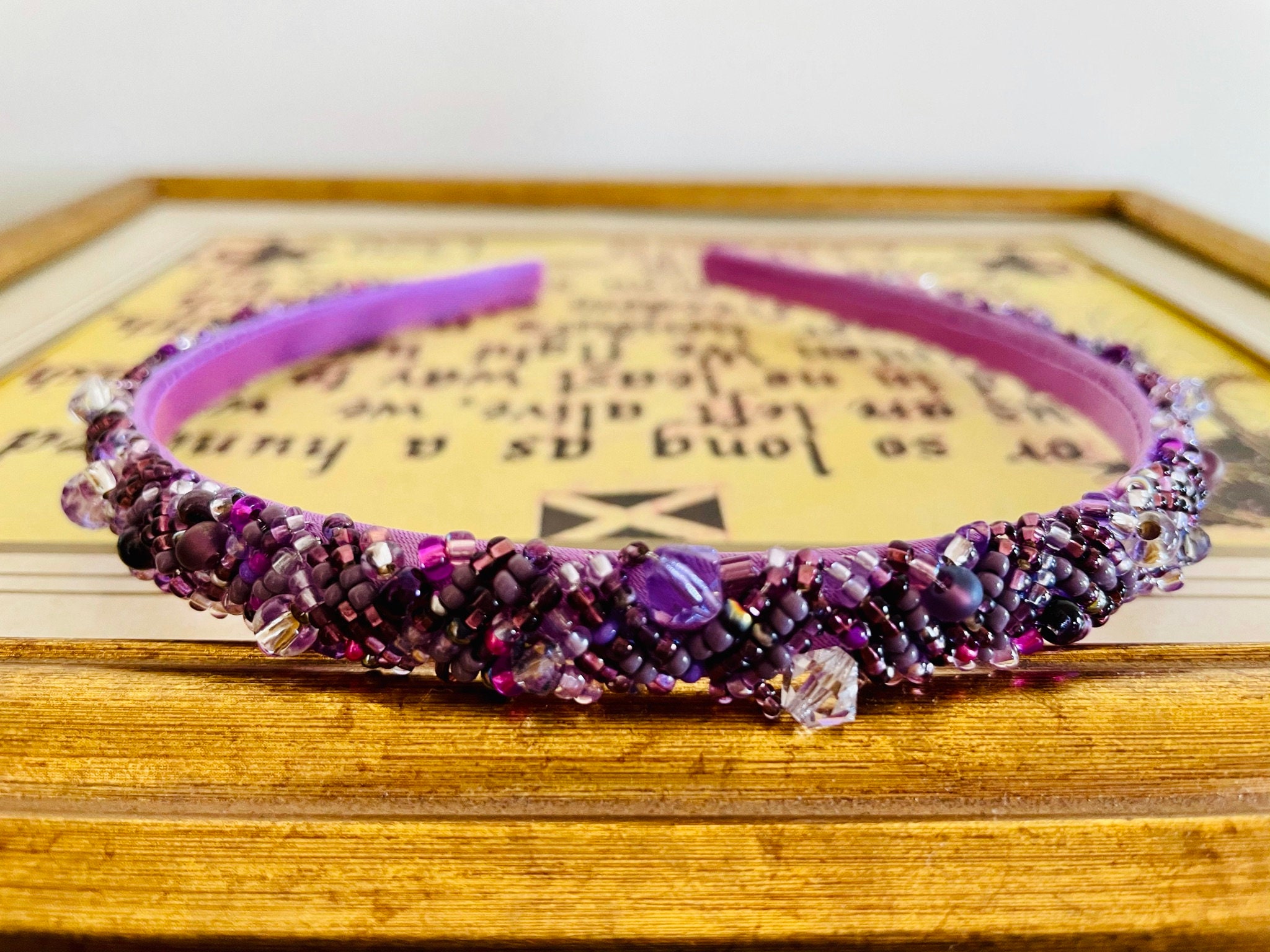 Fascia per capelli con strass viola per le donne copricapo per feste fascia per capelli Super lucida cristalli copricapo da donna cerchio per la testa con cristalli larghi  200000297