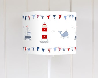 Lampe Kinderzimmer Baustelle In Hellblau Aus Baumwollstoff Etsy