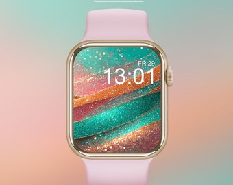 Glitter Apple Watch Wallpaper Imagen de fondo Descarga digital Glitter