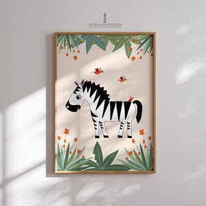 Safari Nursery Image Zebra Digital Download Instant Print image 6