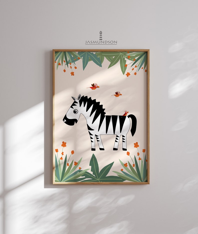 Safari Nursery Image Zebra Digital Download Instant Print image 6