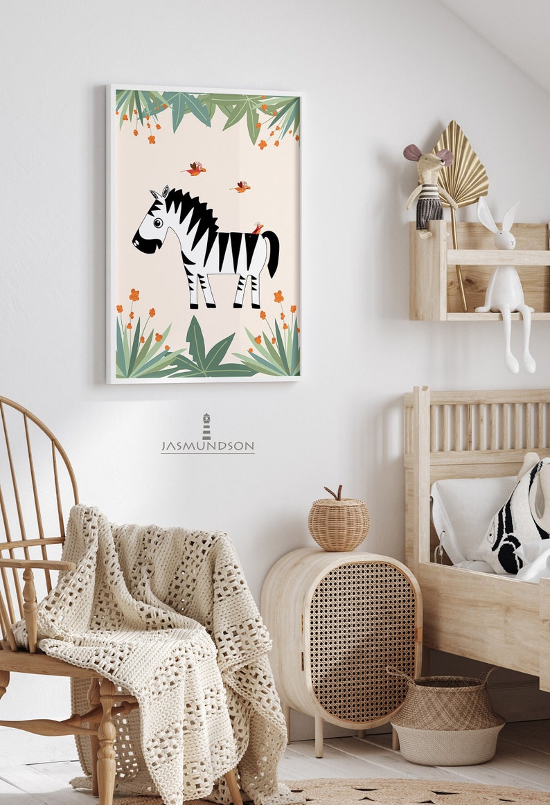 Safari Nursery Image Zebra Digital Download Instant Print image 7