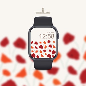 Apple Watch Wallpaper Coquelicots Fond décran Téléchargement numérique Fleurs sauvages image 5