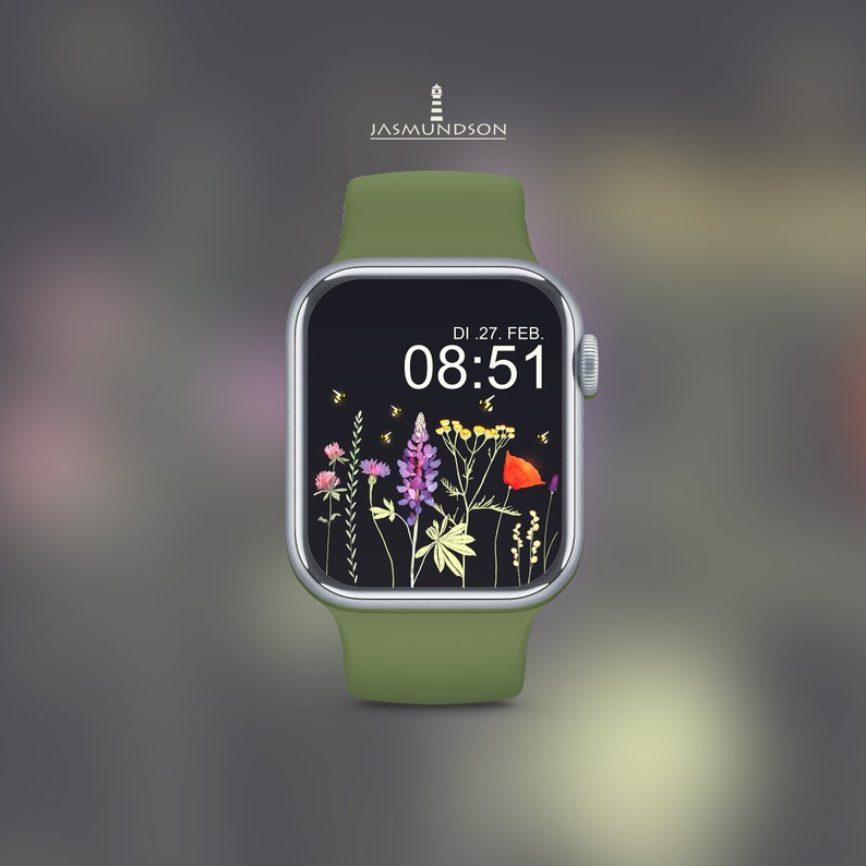 Wallpaper Apple Watch Wildflowers Digital Download Wallpaper image 9