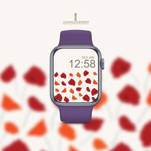 Apple Watch Wallpaper Coquelicots Fond décran Téléchargement numérique Fleurs sauvages image 9