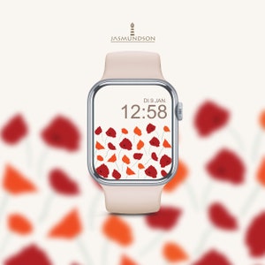 Apple Watch Wallpaper Coquelicots Fond décran Téléchargement numérique Fleurs sauvages image 2