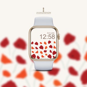 Apple Watch Wallpaper Coquelicots Fond décran Téléchargement numérique Fleurs sauvages image 4