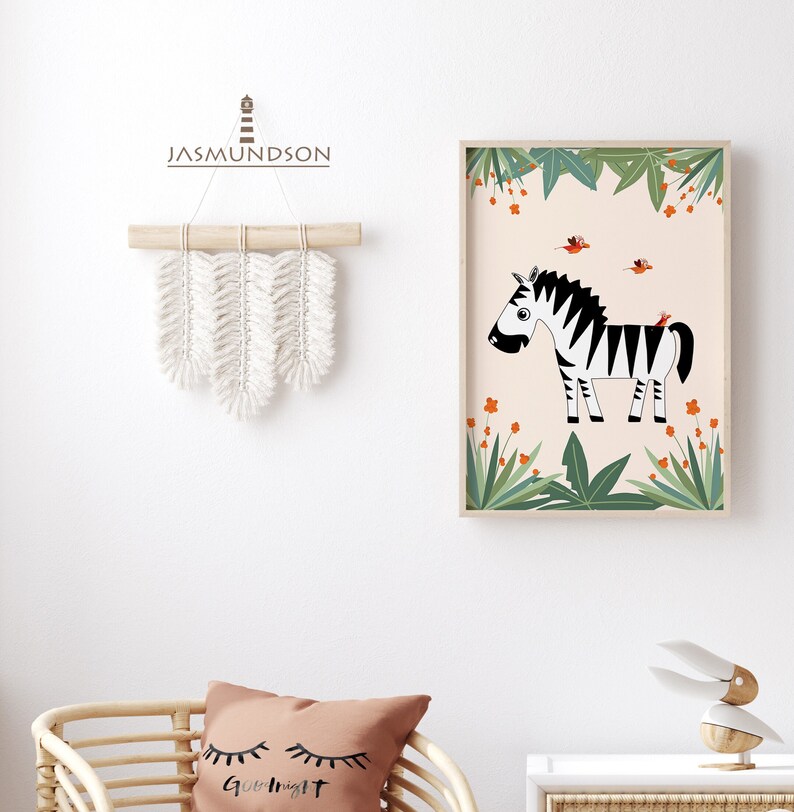 Safari Nursery Image Zebra Digital Download Instant Print image 10