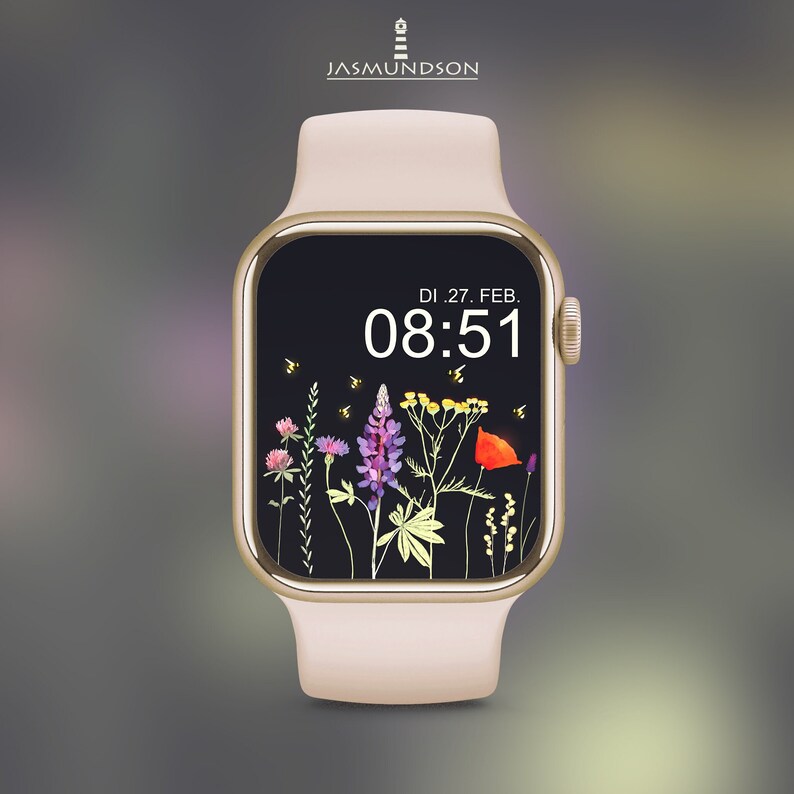 Wallpaper Apple Watch Wildflowers Digital Download Wallpaper image 1