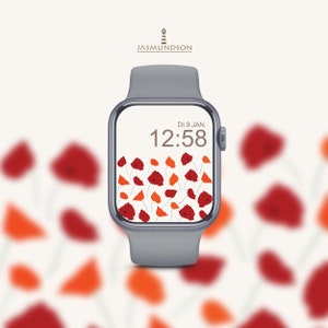 Apple Watch Wallpaper Coquelicots Fond décran Téléchargement numérique Fleurs sauvages image 10