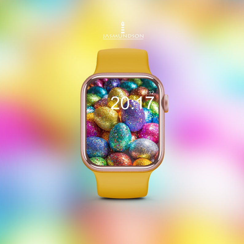 Fond décran de Pâques Apple Watch Wallpaper Téléchargement numérique Glitter image 8