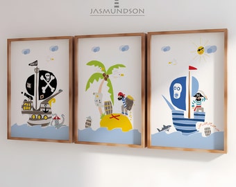 Nursery Pictures Pirate Ship Digital Download Instant Print