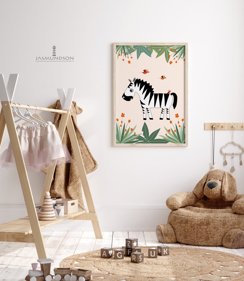 Safari Nursery Image Zebra Digital Download Instant Print image 8