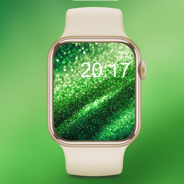 St. Patricks Day Apple Watch Wallpaper Hintergrundbild digitaler Download Glitter Glitzer