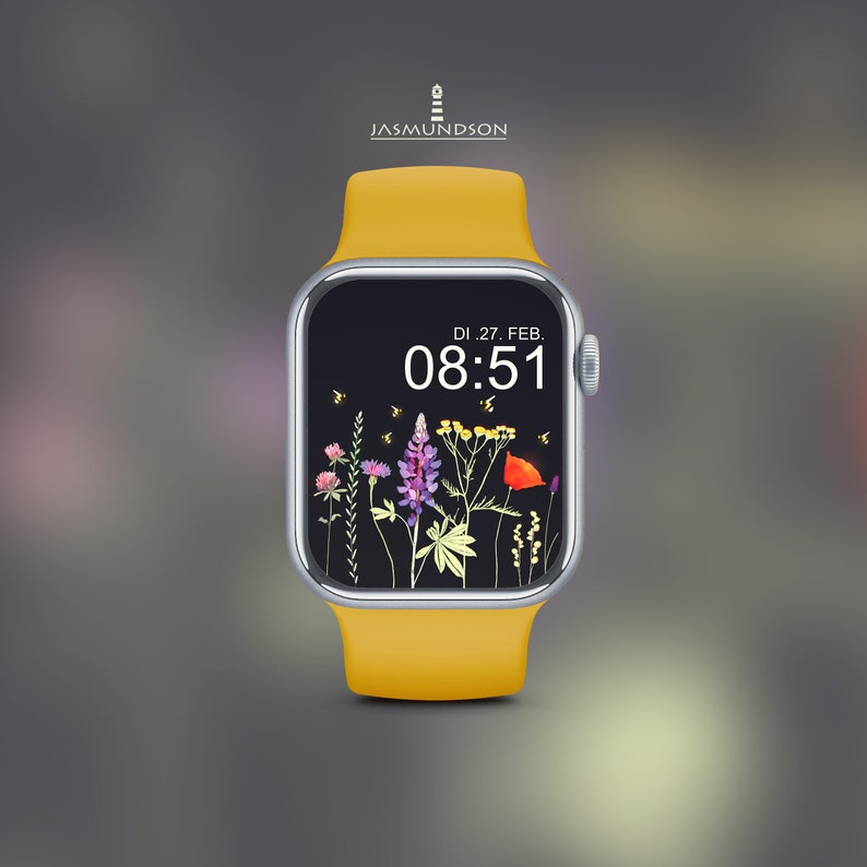 Wallpaper Apple Watch Wildflowers Digital Download Wallpaper image 8