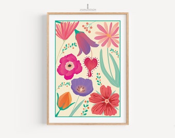 Flowers Picture Digital Download Instant Print in many sizes Flower Poster