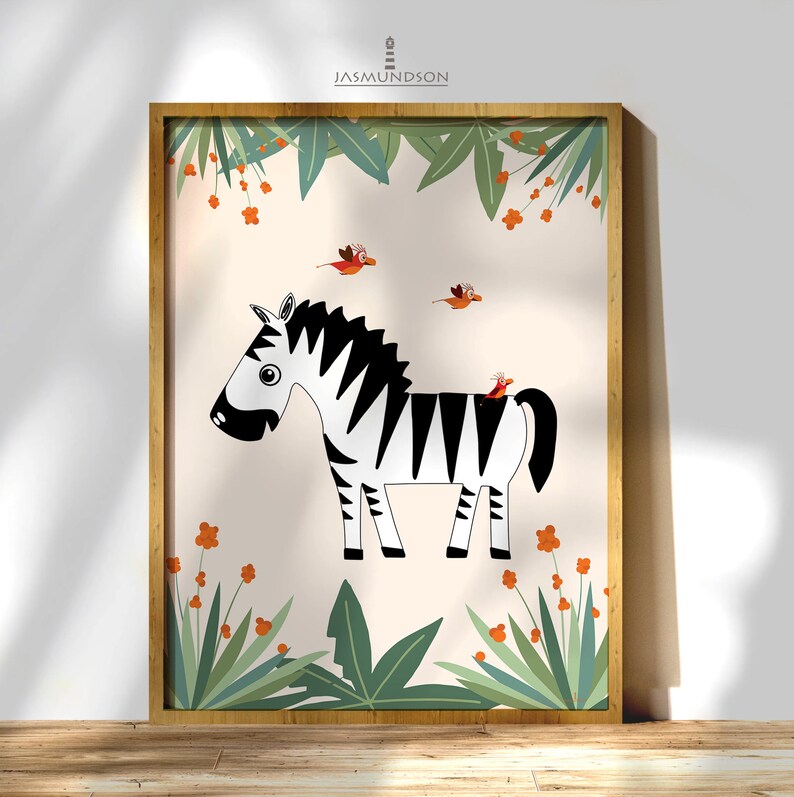 Safari Nursery Image Zebra Digital Download Instant Print image 5