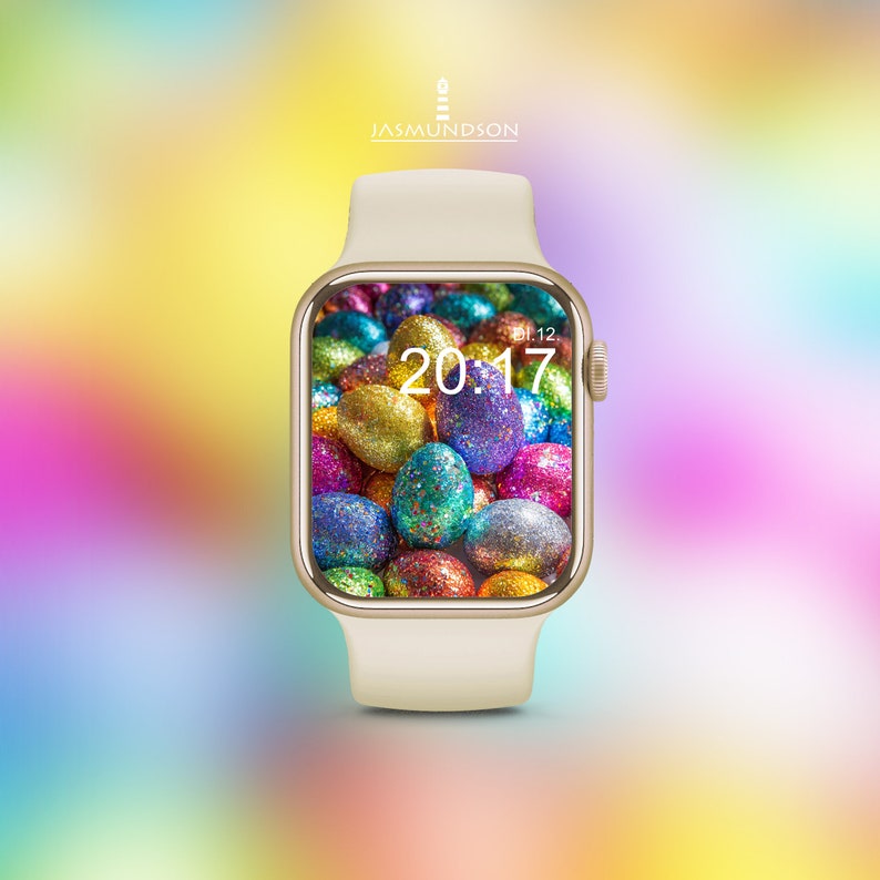 Fond décran de Pâques Apple Watch Wallpaper Téléchargement numérique Glitter image 5