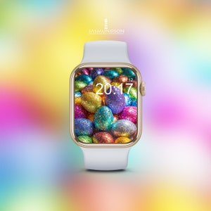 Fond décran de Pâques Apple Watch Wallpaper Téléchargement numérique Glitter image 7