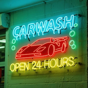 custom car wash neon sign,car wash shop logo led sign,car cleaning logo neon light sign,business sign,man cave sign,car wash shop signage