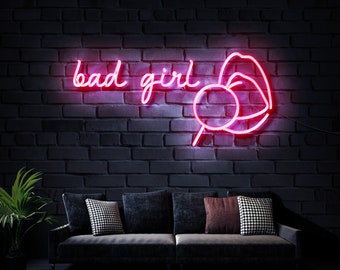 bad girl neon sign,nude LGBT club led sign,lesbian bar neon light,bestie neon sign,girl wedding party neon sign,birthday gift for girlfriend
