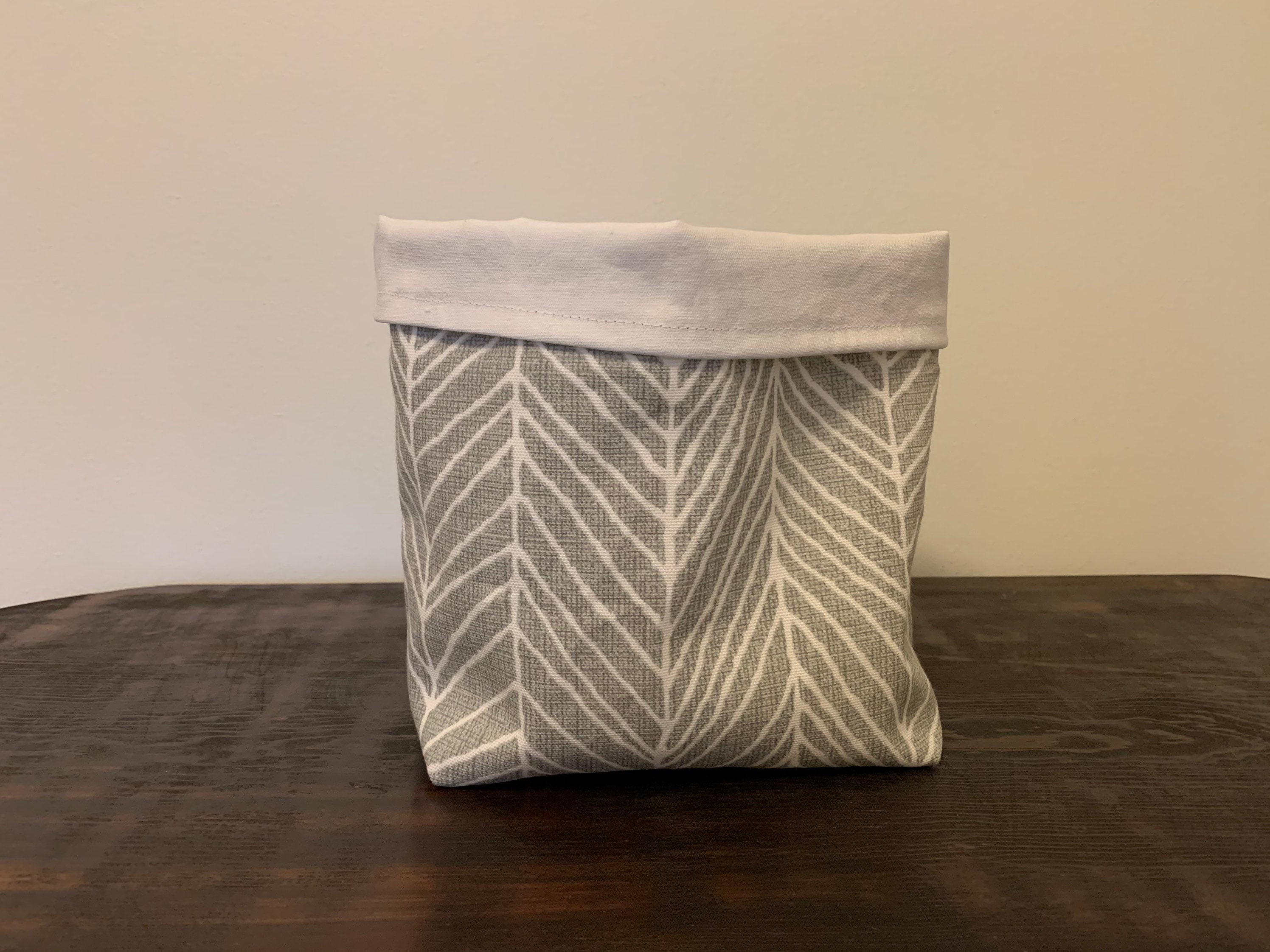 Medium Fabric Container. Fabric Basket. Storage Organizer. Etsy