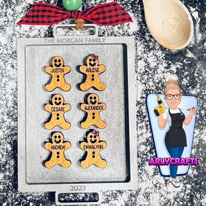 Gingerbread on baking tray ornament *DIGITAL FILE SVG *