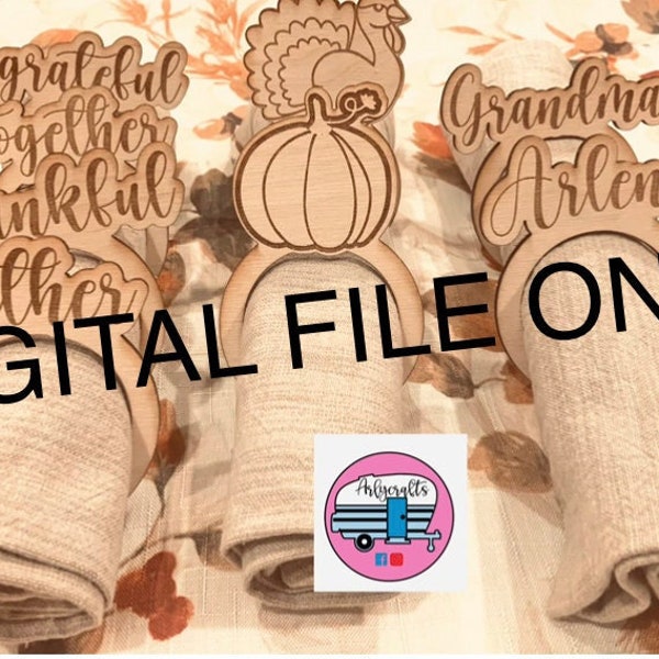 Thanksgiving napkin ring - digital file
