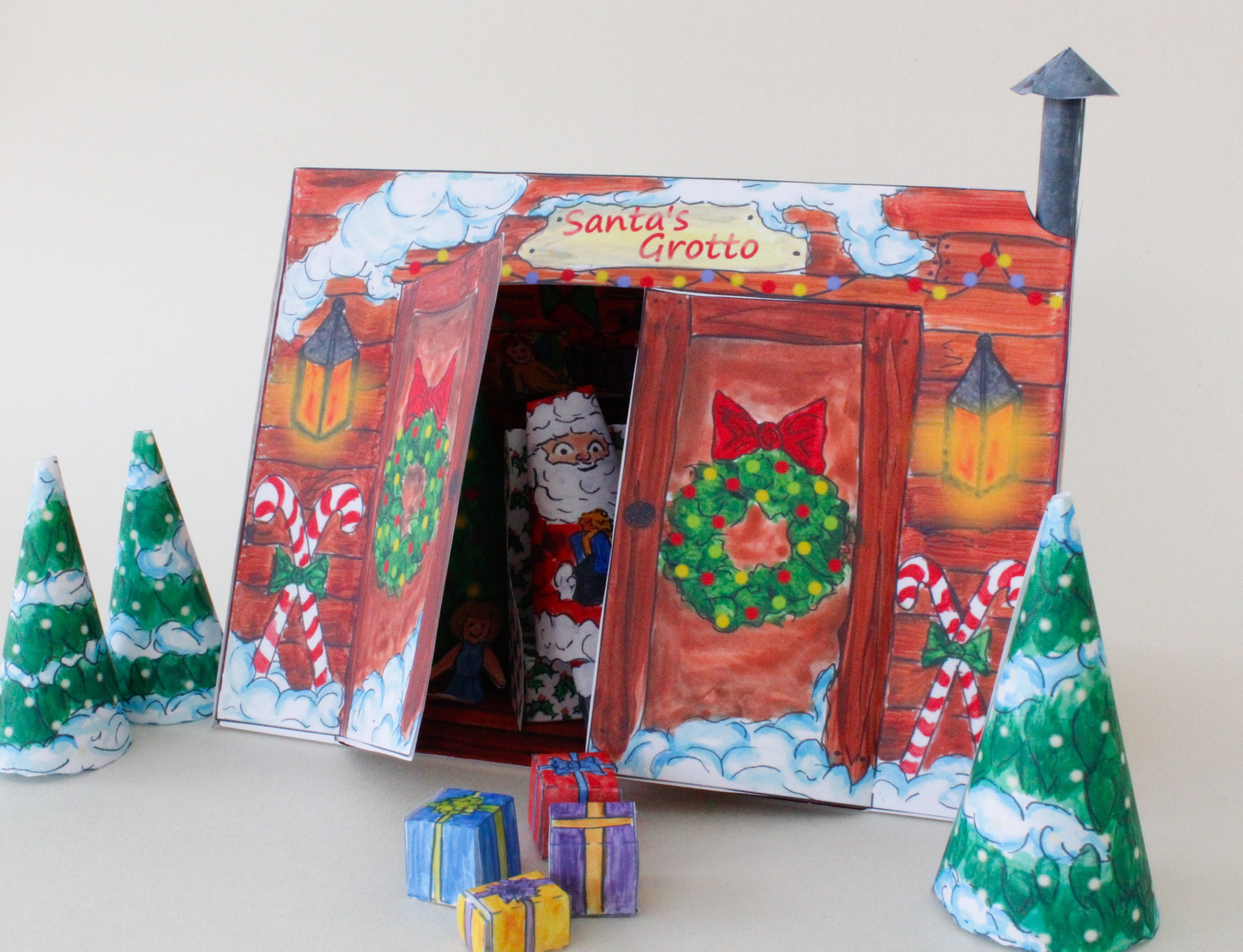 Santa's Grotto Model Kit Digital Download, Printable Christmas ...