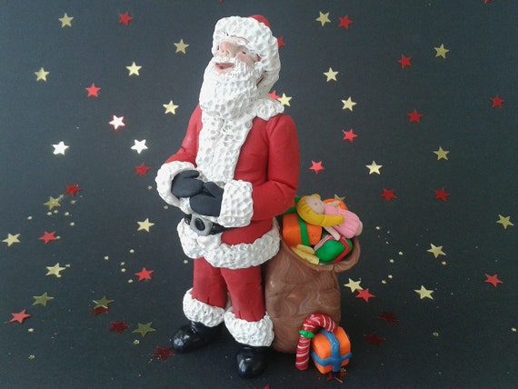 Santa Clause Figure Father Christmas Ornament Figure Statue