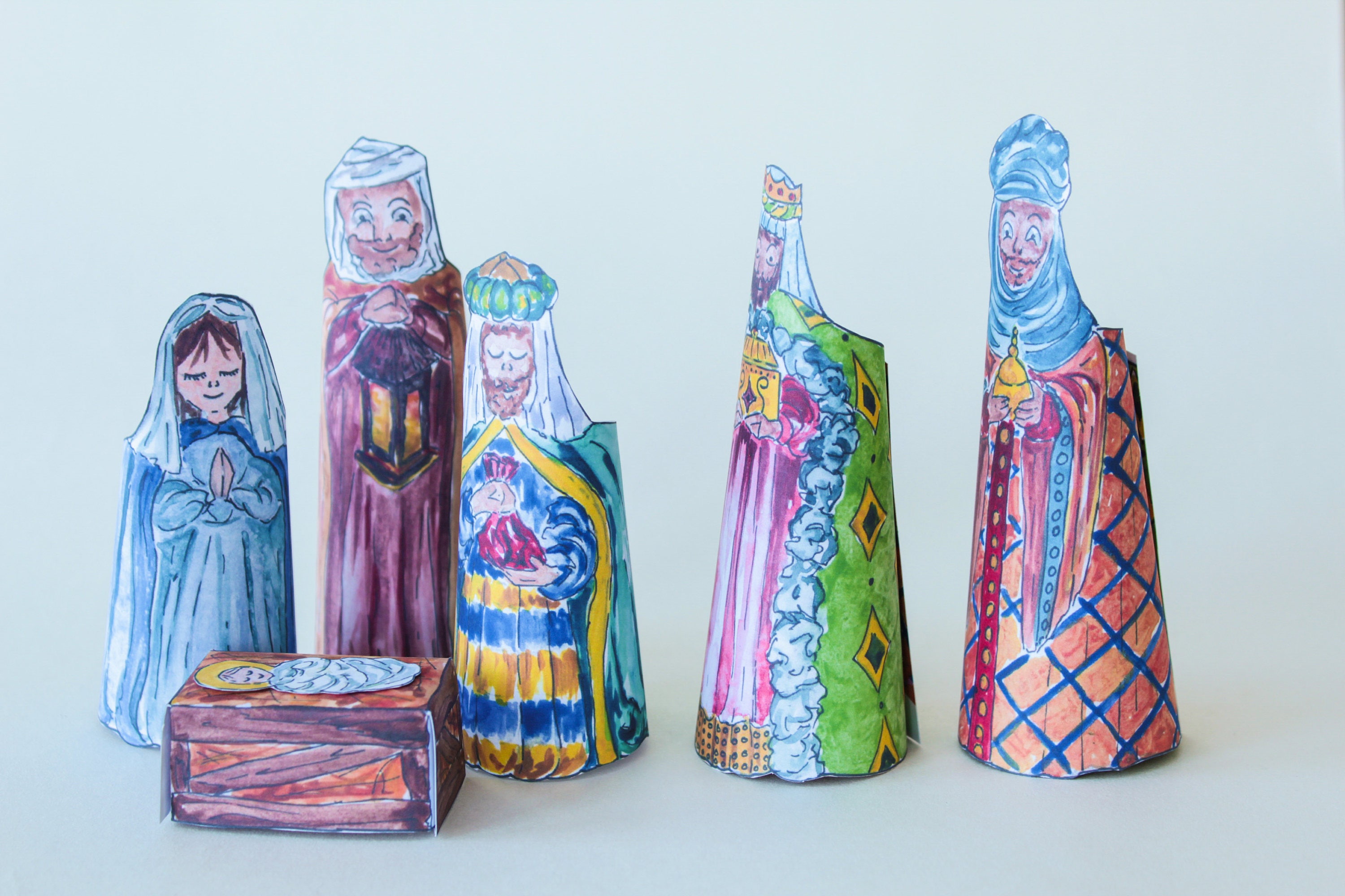 Digital Download Nativity Set, Printable Christmas Decoration, Make It ...