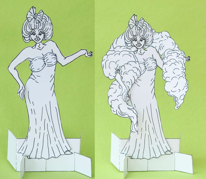 Drag Queen Colouring Pages Digital Download Make It Yourself | Etsy UK