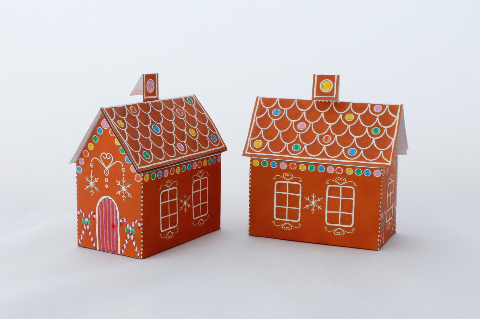 Printable Gingerbread House Candy Box, Instant Download Christmas Favor ...