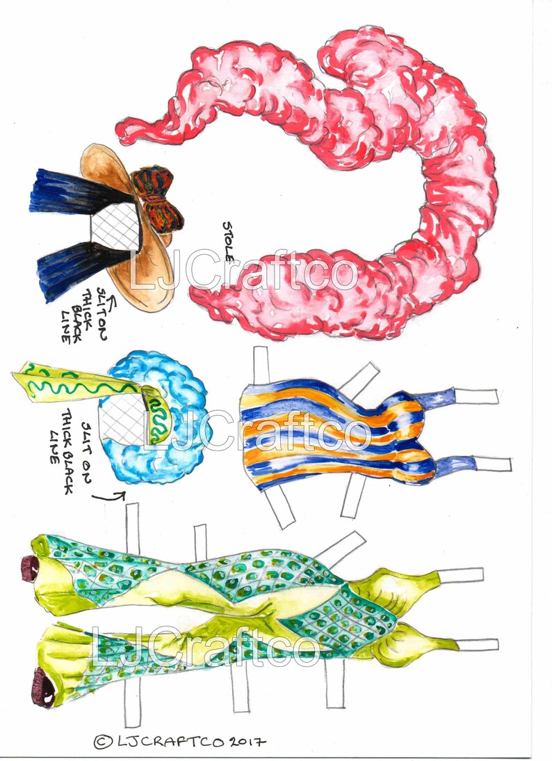 Drag Queen Paper Doll Instant Digital Download Showgirl Etsy