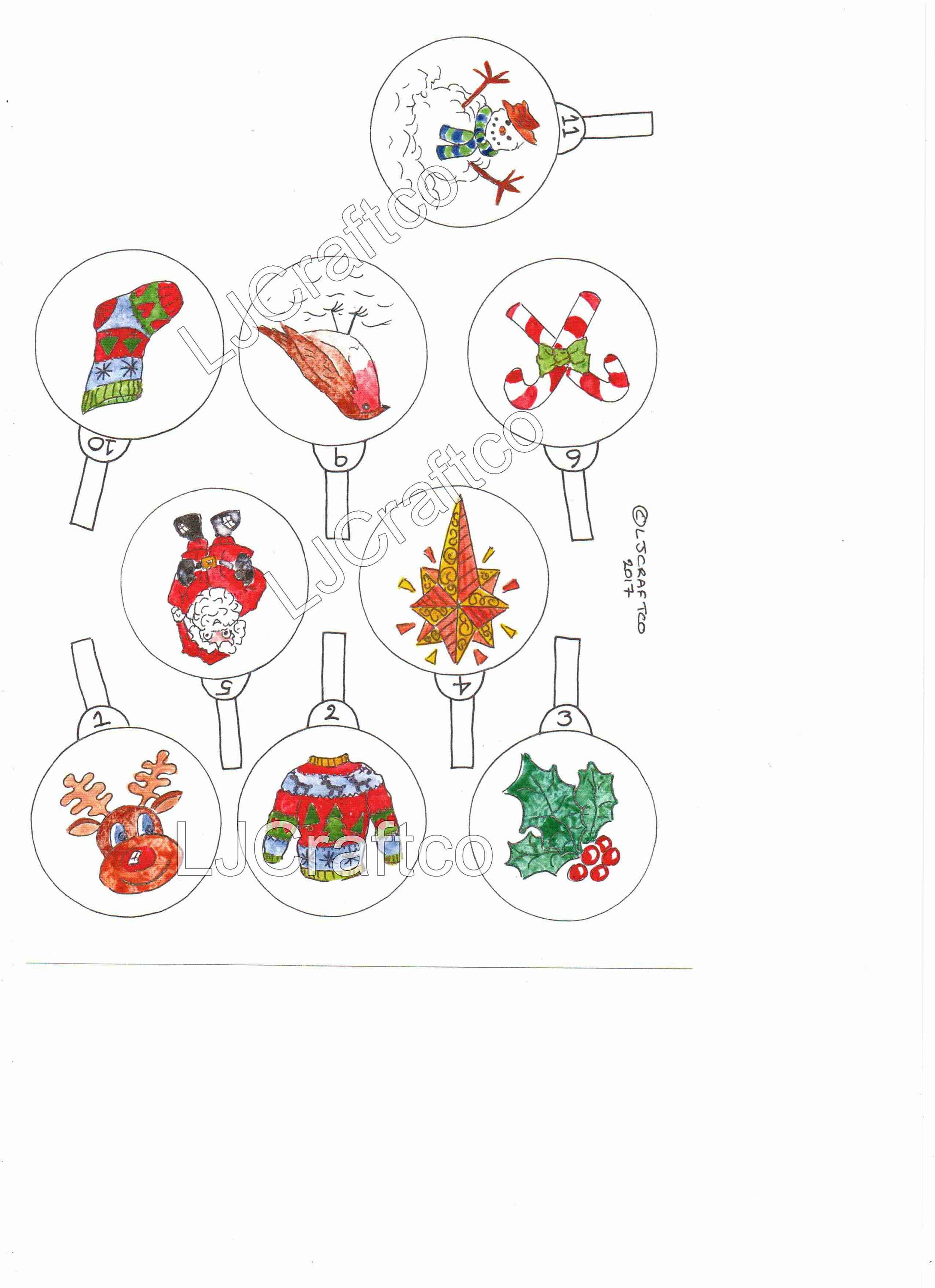 Instant Download Christmas Advent Calendar, Printable Christmas Tree ...