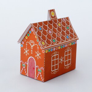Printable Gingerbread House Candy Box, Instant Download Christmas Favor ...