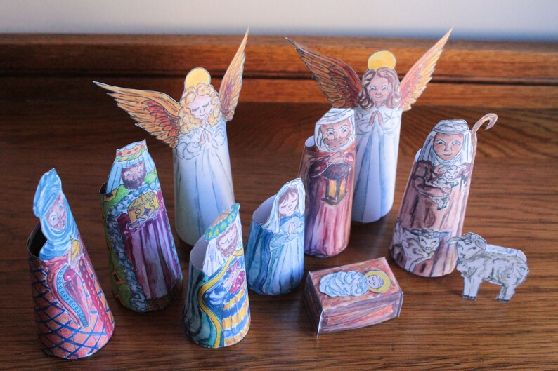 Digital Download Nativity Set, Printable Christmas Decoration, Make It ...