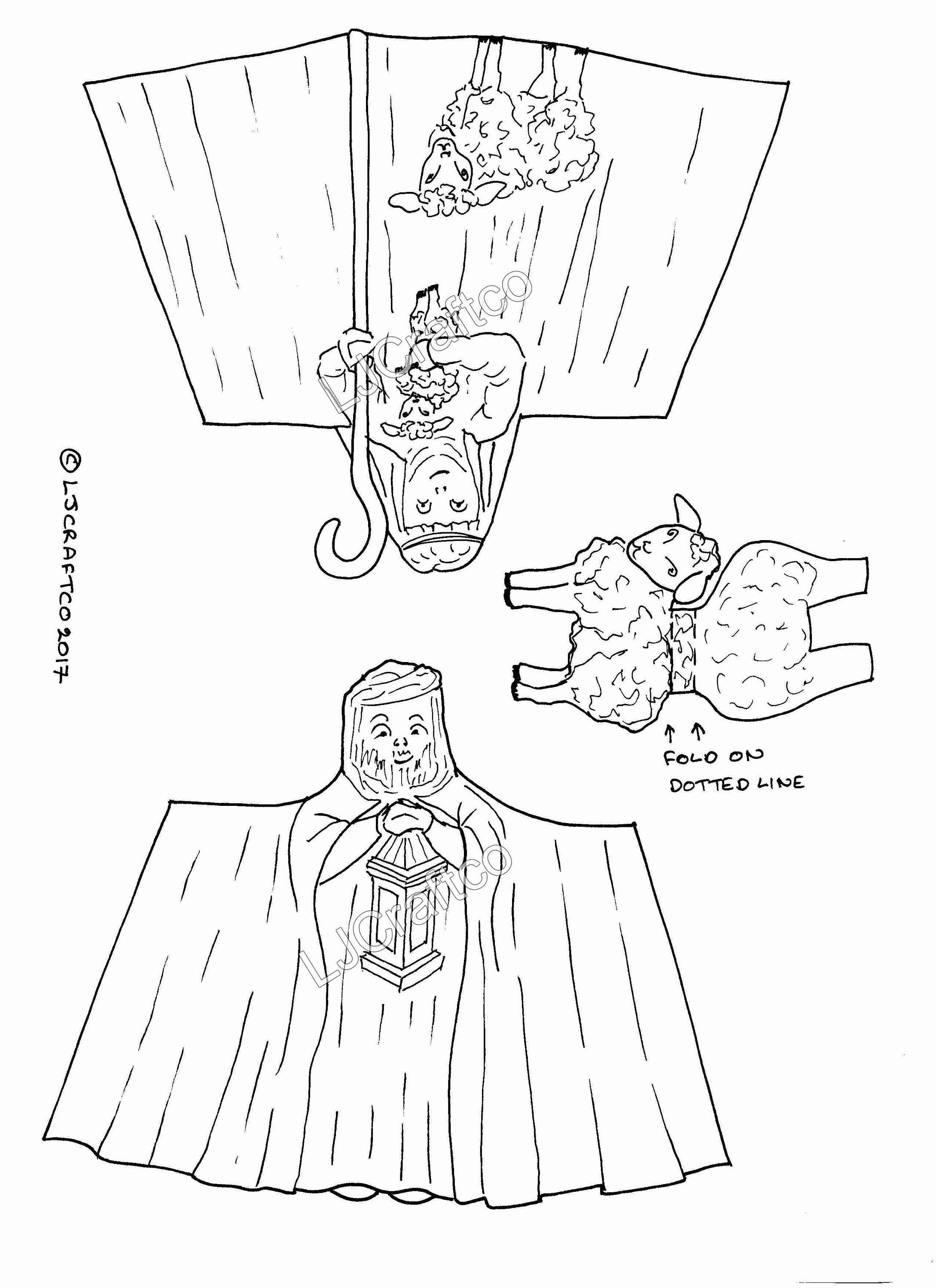 Instant Download Nativity Scene Colouring Pages, Printable Nativity ...