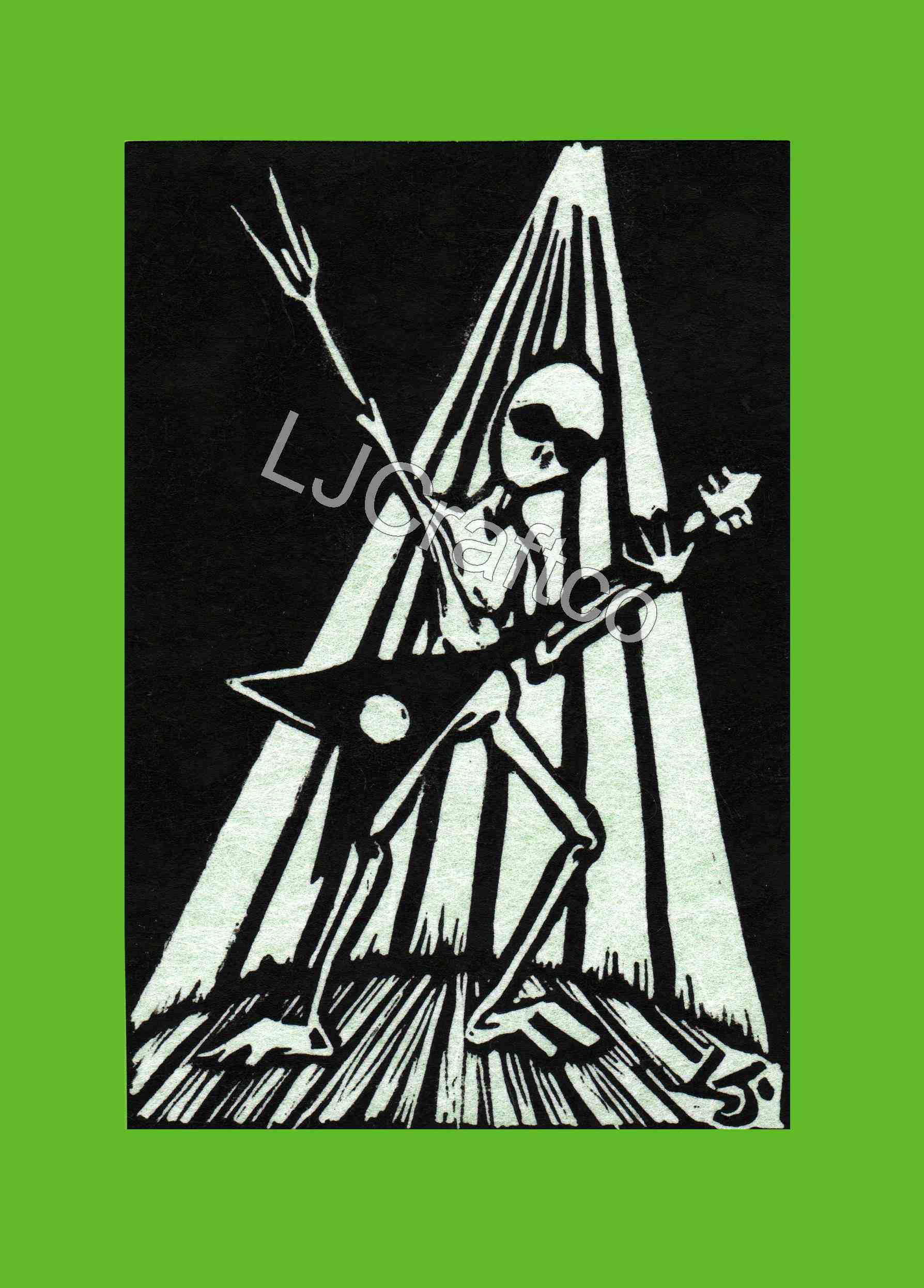 Alien Rock Star Lino Print (digital Download) - Etsy