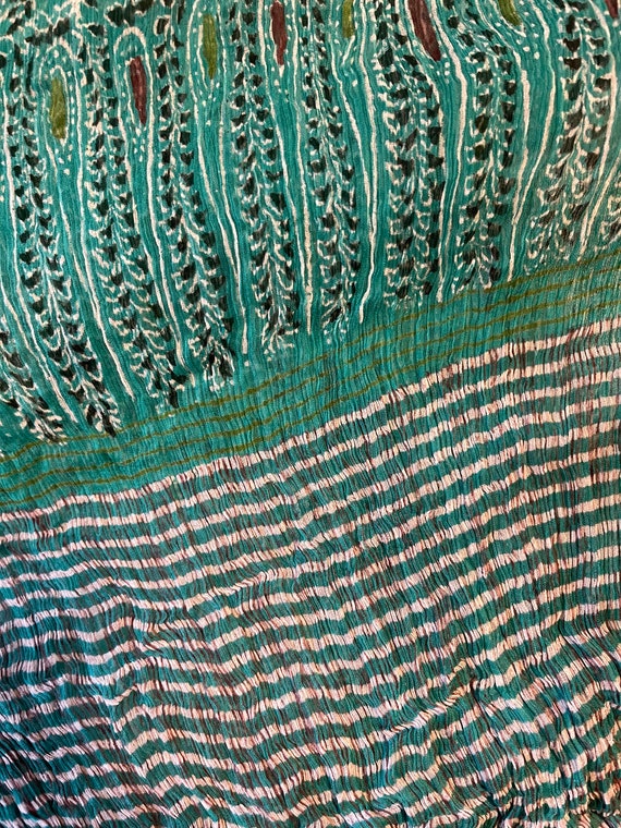 Green Anokhi scarf with prints - image 2