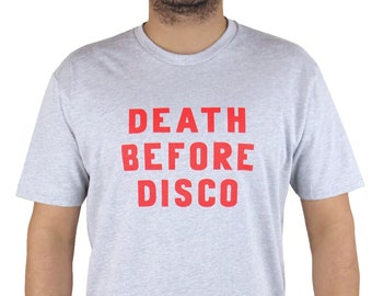Death before Disco T-Shirt - As Seen in Stripes Movie - NEW 100% Cotton