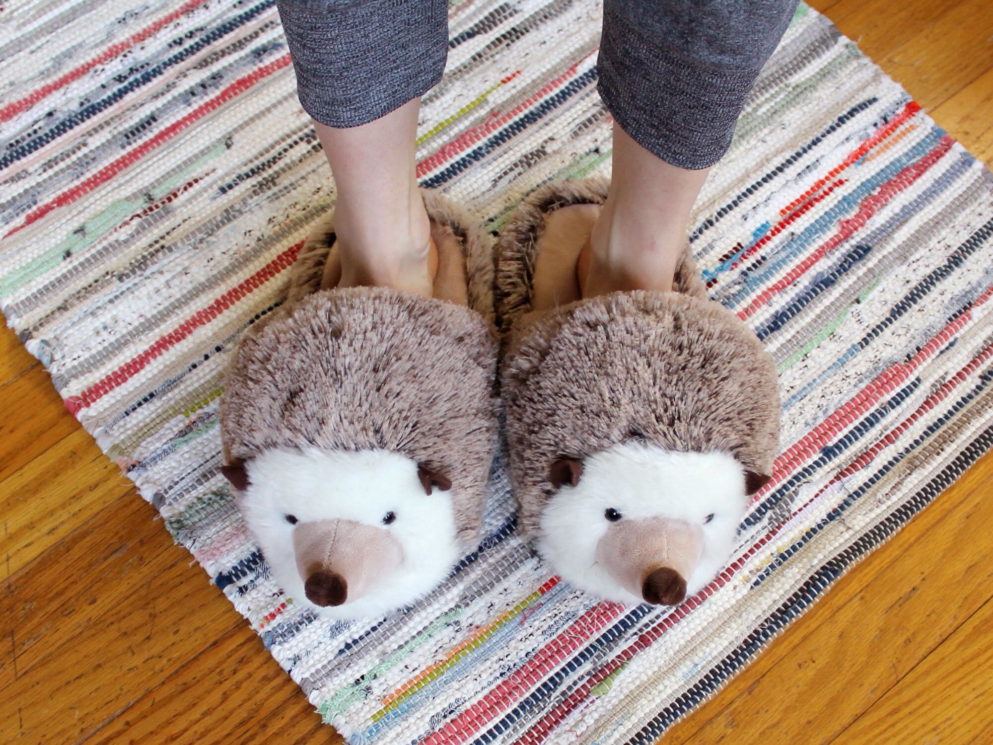forhøjet Lyrical forlade Fuzzy Hedgehog Slippers Fluffy Animal Slippers One Size - Etsy