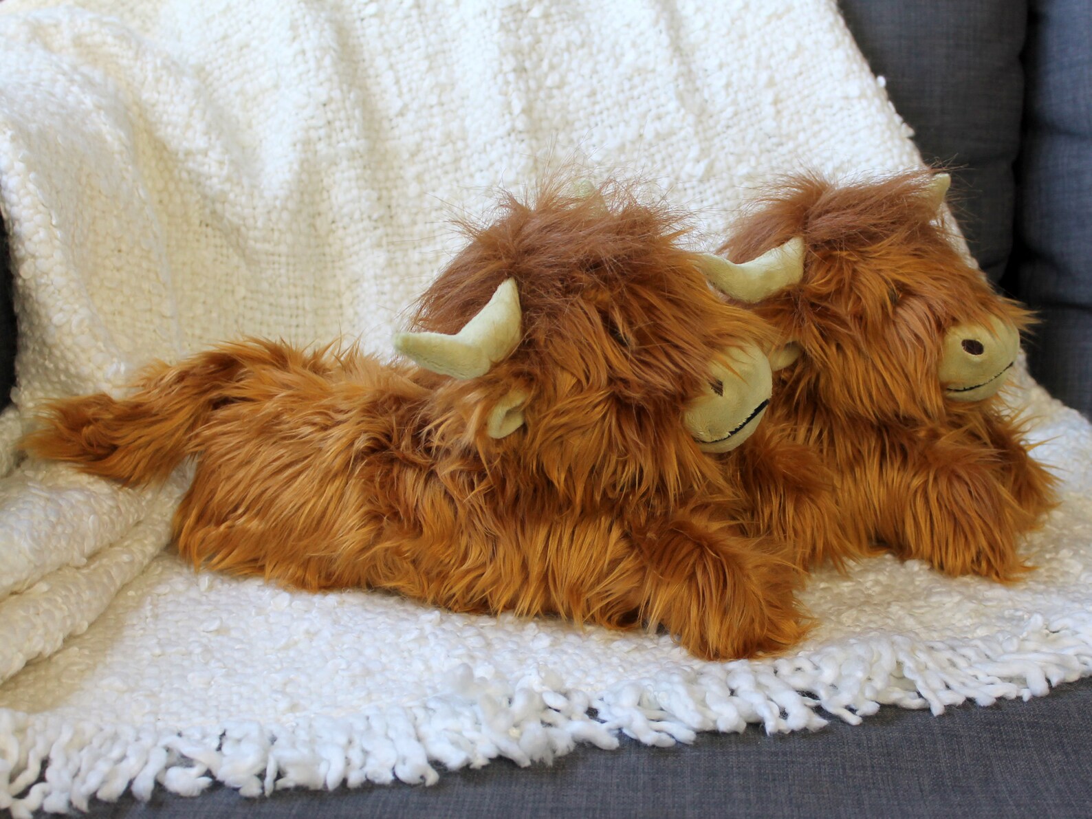 cow print fuzzy slippers