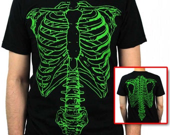 Green Skeleton Nigel Tufnel This is Spinal Tap Movie Screenprint Tshirt