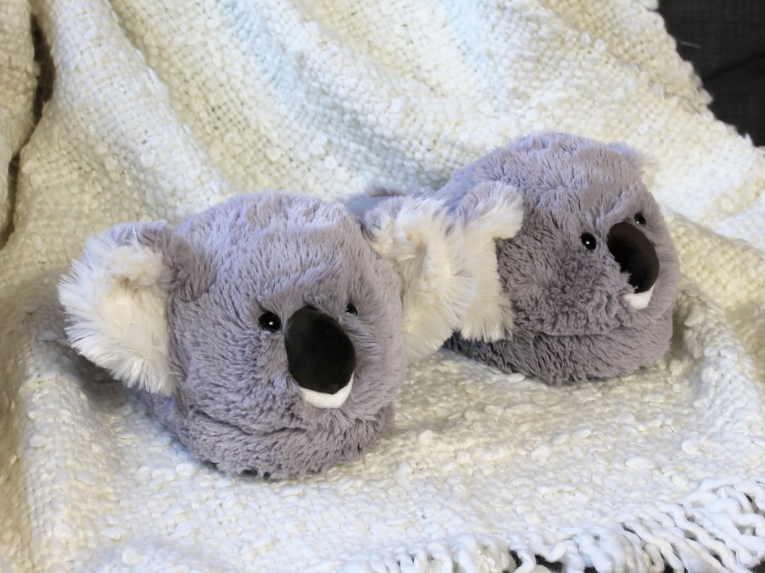 Fuzzy Koala Slippers Fluffy Koala Bear Animal Slippers One