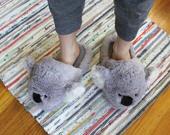 Fuzzy Koala Slippers Fluffy Koala Bear Animal Slippers One Size