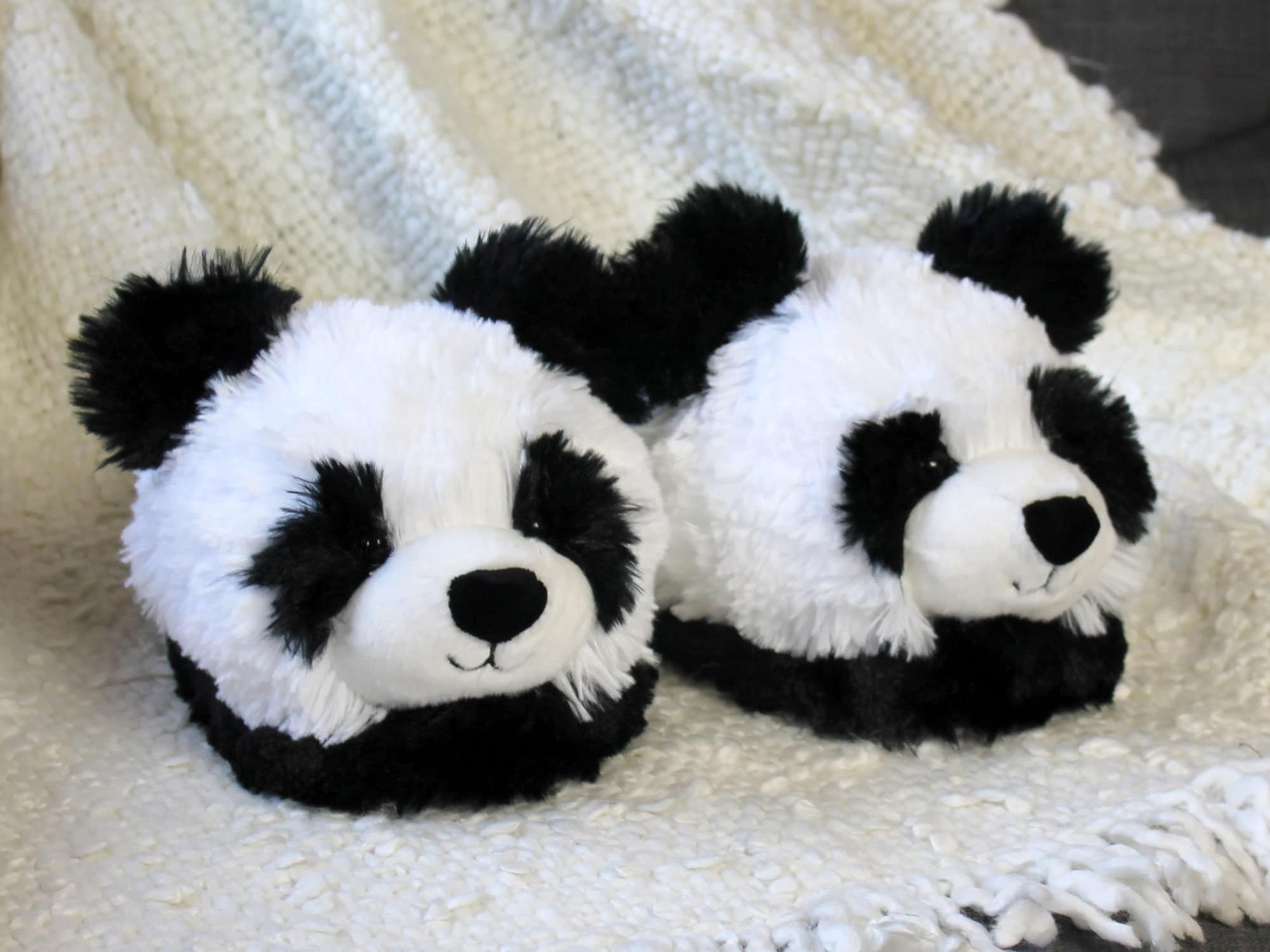 Panda Slippers Animal Slippers One Size Etsy