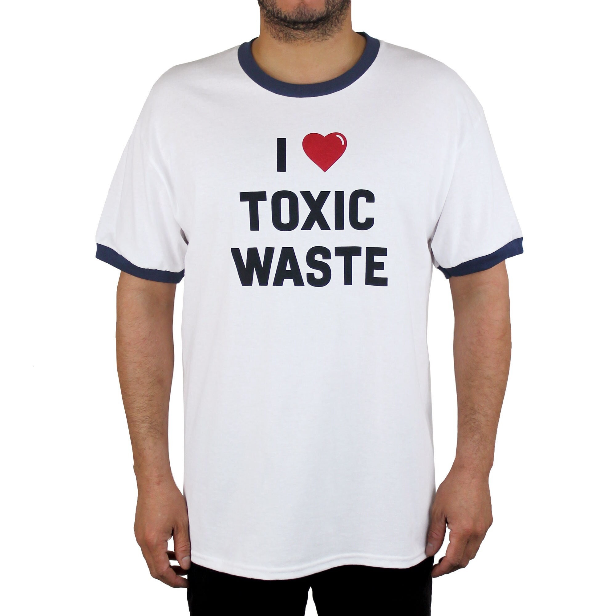 I Heart Toxic Waste T-shirt - I Love Toxic Waste Ringer Tee - Real