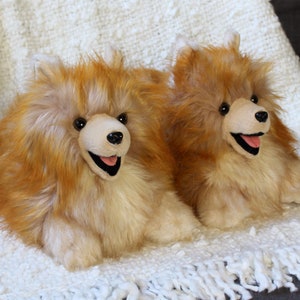 Pomeranian Slippers | Fluffy Dog Slippers | One Size Fits Most