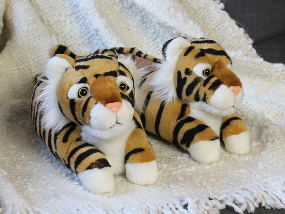 Tiger Slippers Plush Animal Slippers One Size Fits Most - Etsy Australia Tiger Slippers Plush Animal Slippers One Size Fits Most - Etsy Australia